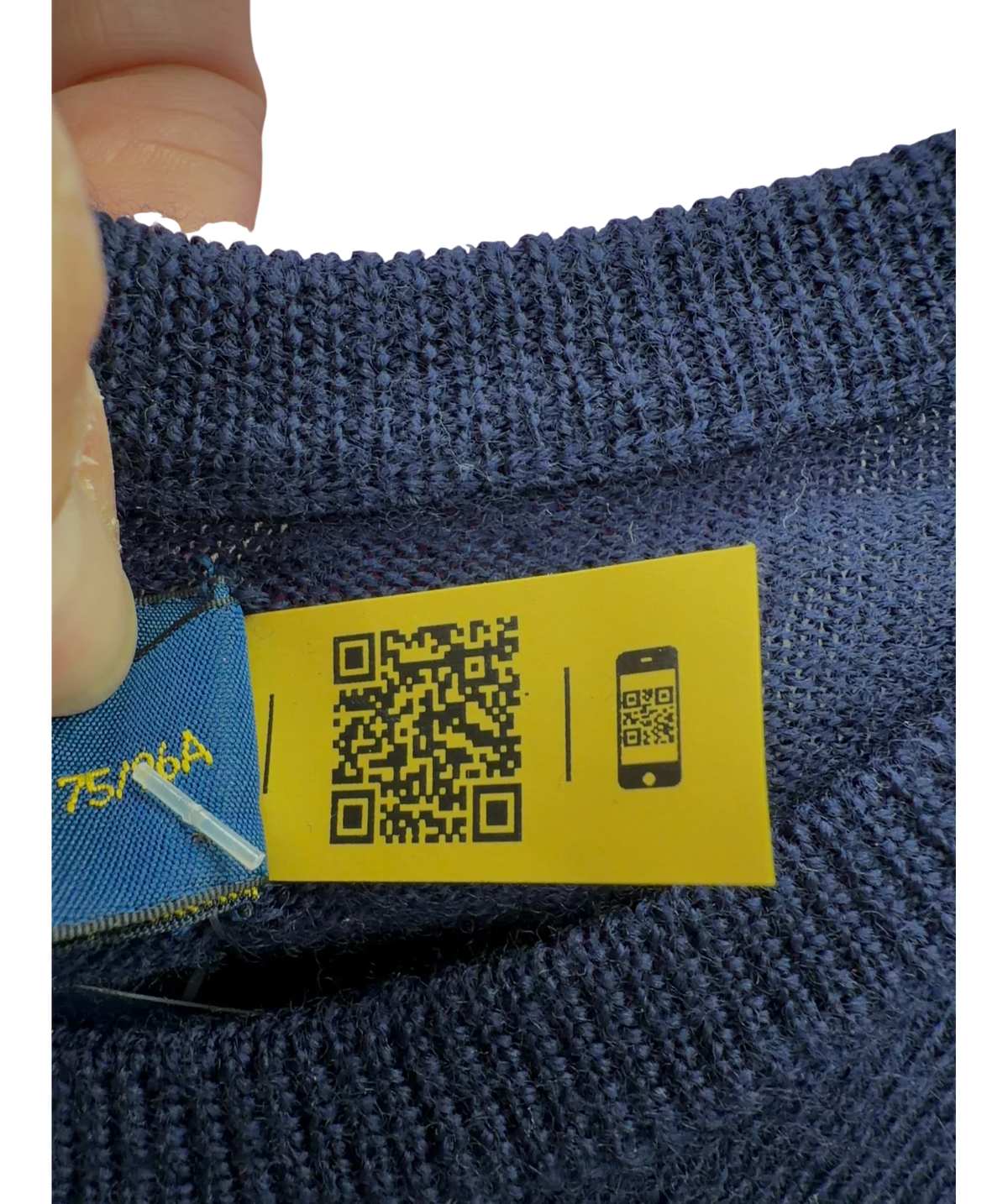 Polo Ralph Lauren Blue Washable Wool Crewneck Jumper, size UK M — additional view