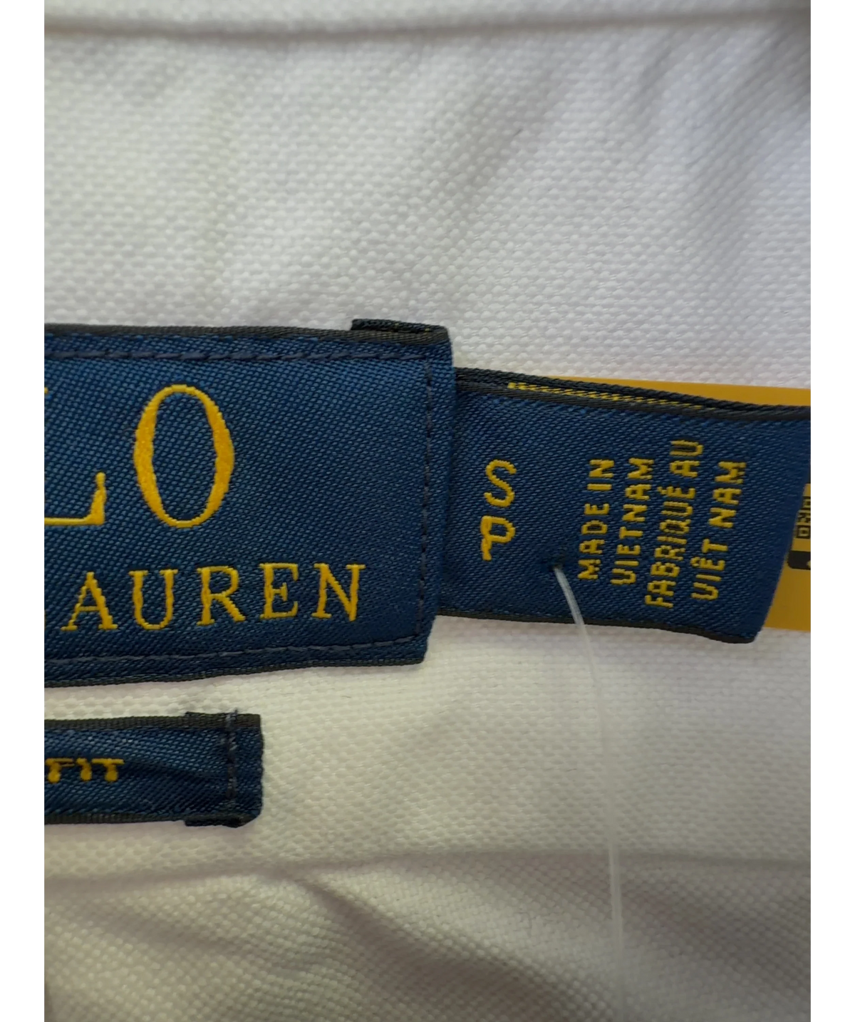 Polo Ralph Lauren White Colour, size UK S — care label