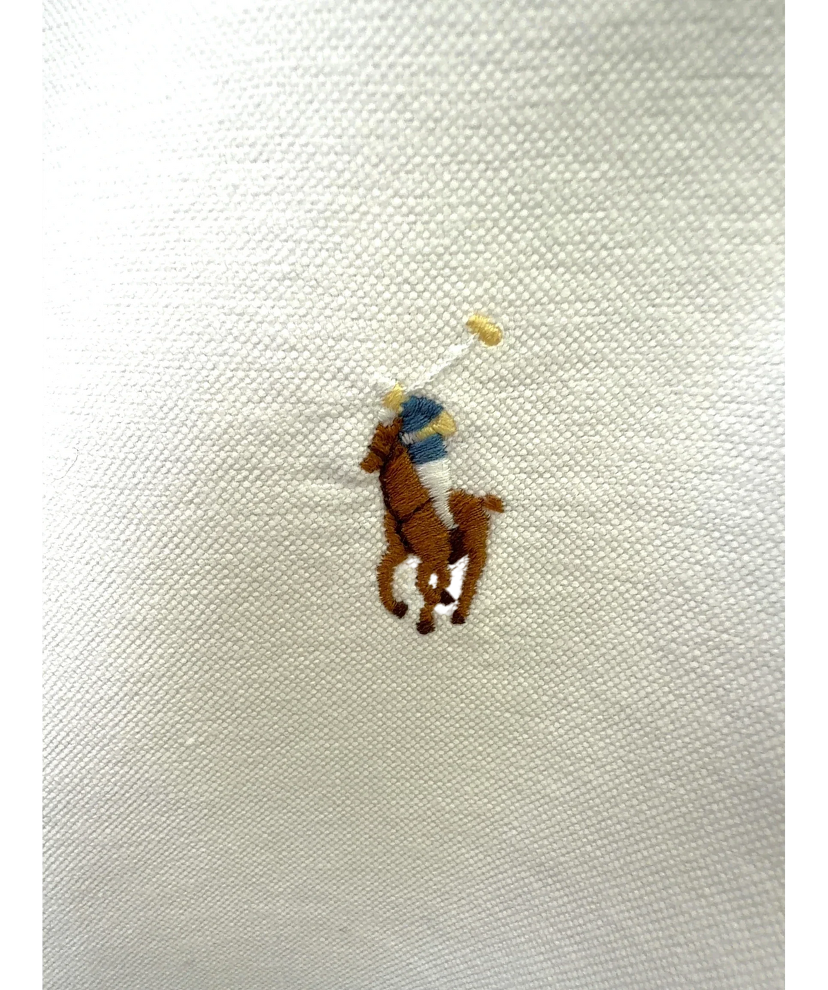 Polo Ralph Lauren White Colour, size UK S — fabric detail