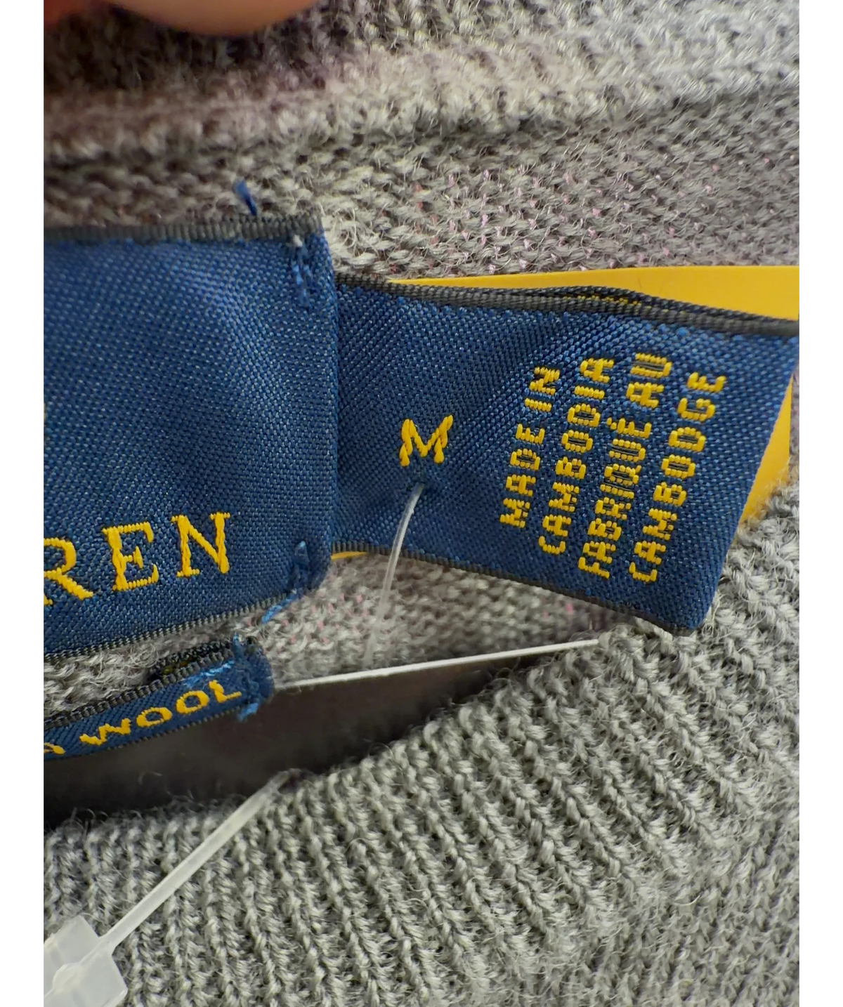 Polo Ralph Lauren Grey Colour, size UK M — care label