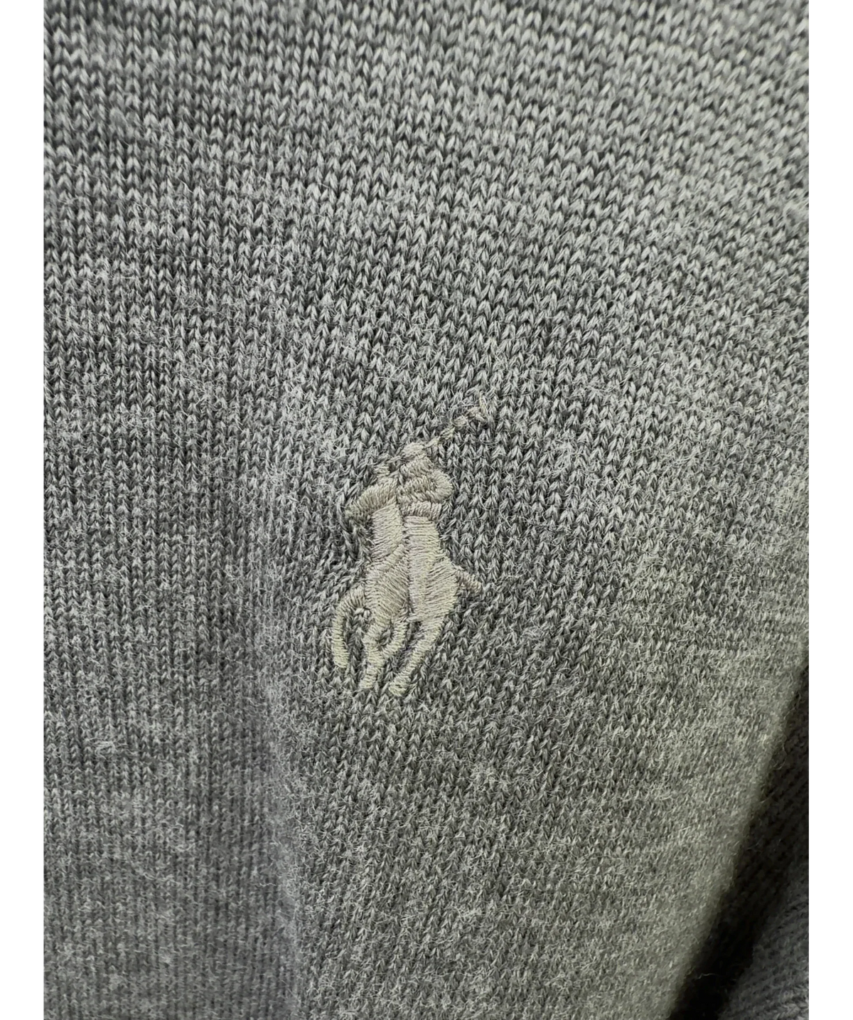 Polo Ralph Lauren Grey Colour, size UK M — fabric detail