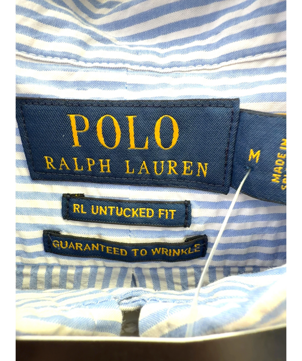Polo Ralph Lauren Blue Guaranteed to Wrinkle, size UK M — detail