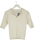 Saint Tropez White JuannaSZ Polo Pullover, size UK S — front