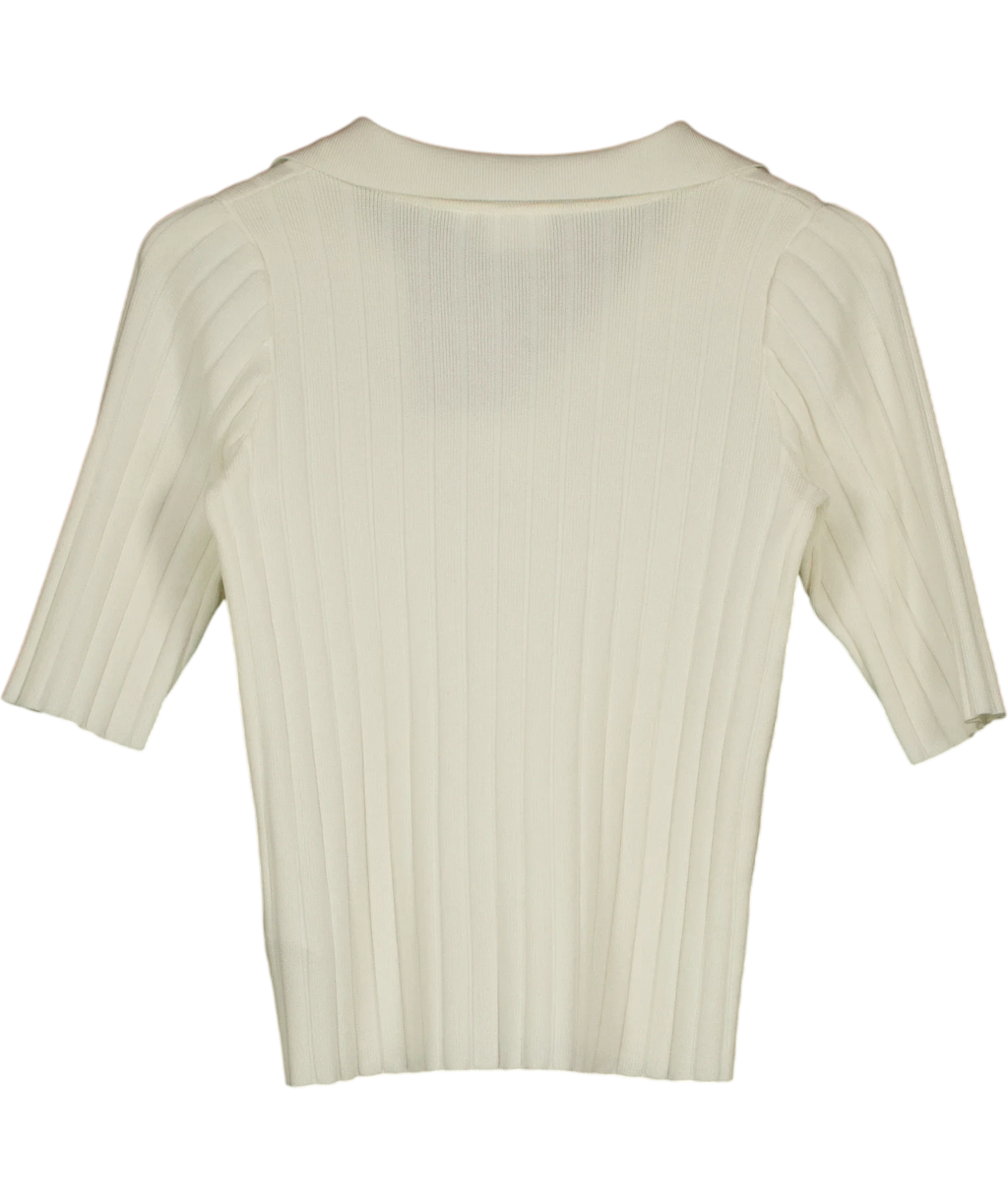Saint Tropez White JuannaSZ Polo Pullover, size UK S — back