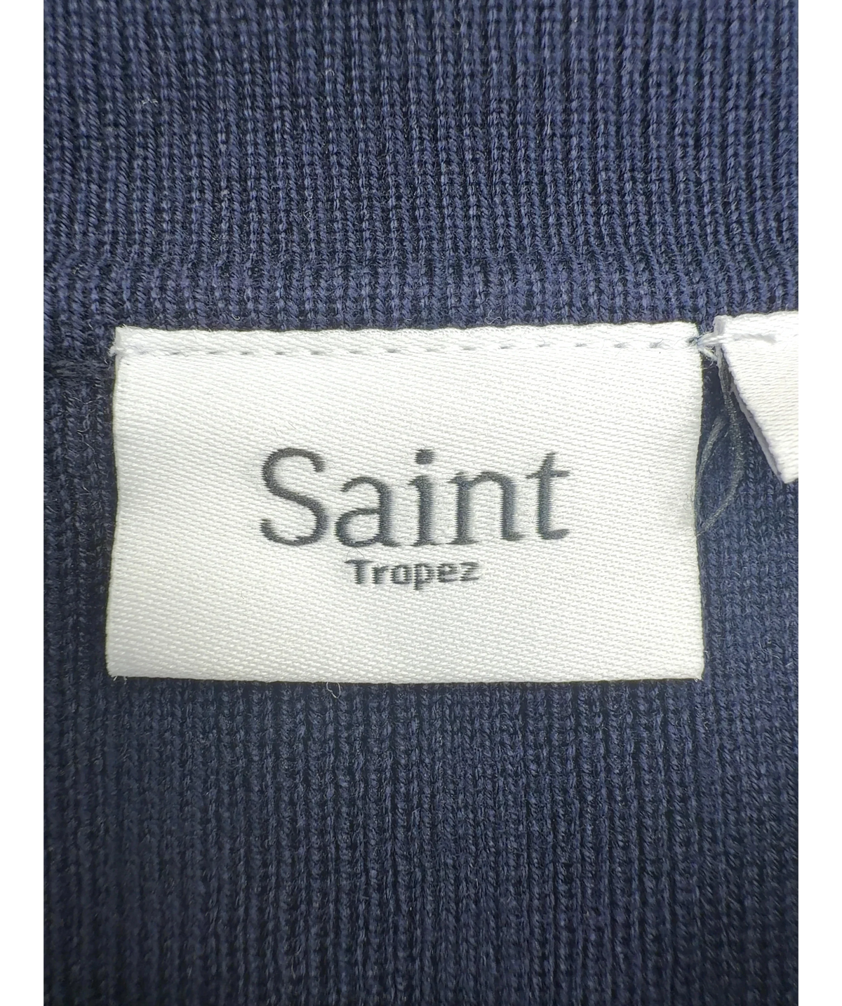 Saint Tropez navy JuannaSZ Polo Pullover, size UK S — detail
