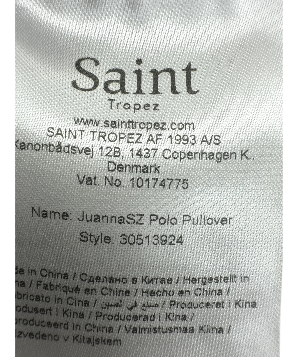 Saint Tropez navy JuannaSZ Polo Pullover, size UK S — fabric detail