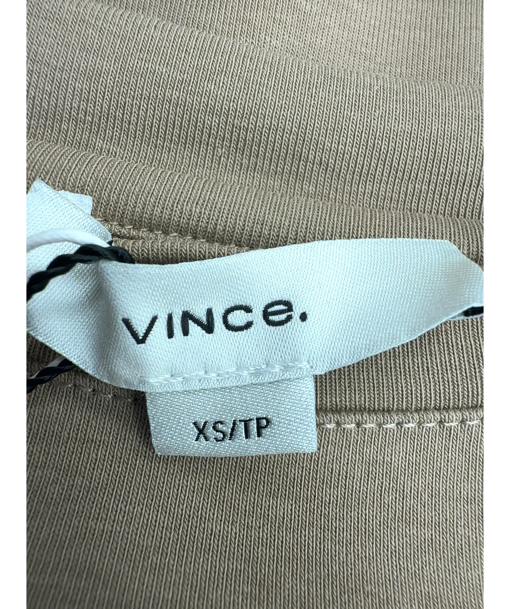 Vince Beige Crew Neck Muscle Tee, size UK XS — care label