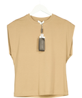Vince Beige Crew Neck Muscle Tee, size UK XS — front