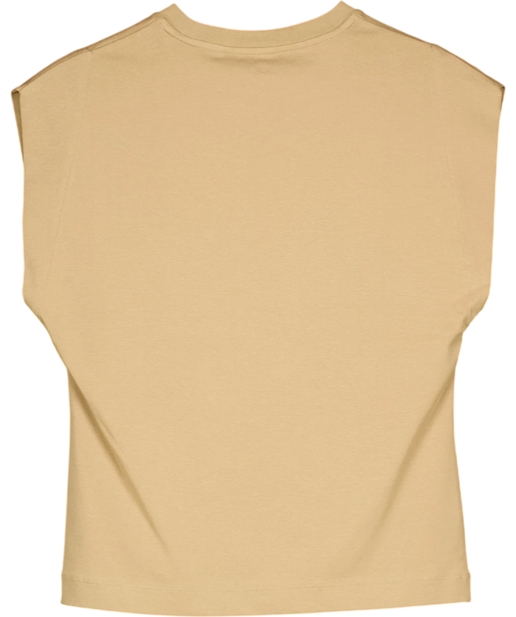 Vince Beige Crew Neck Muscle Tee, size UK XS — back