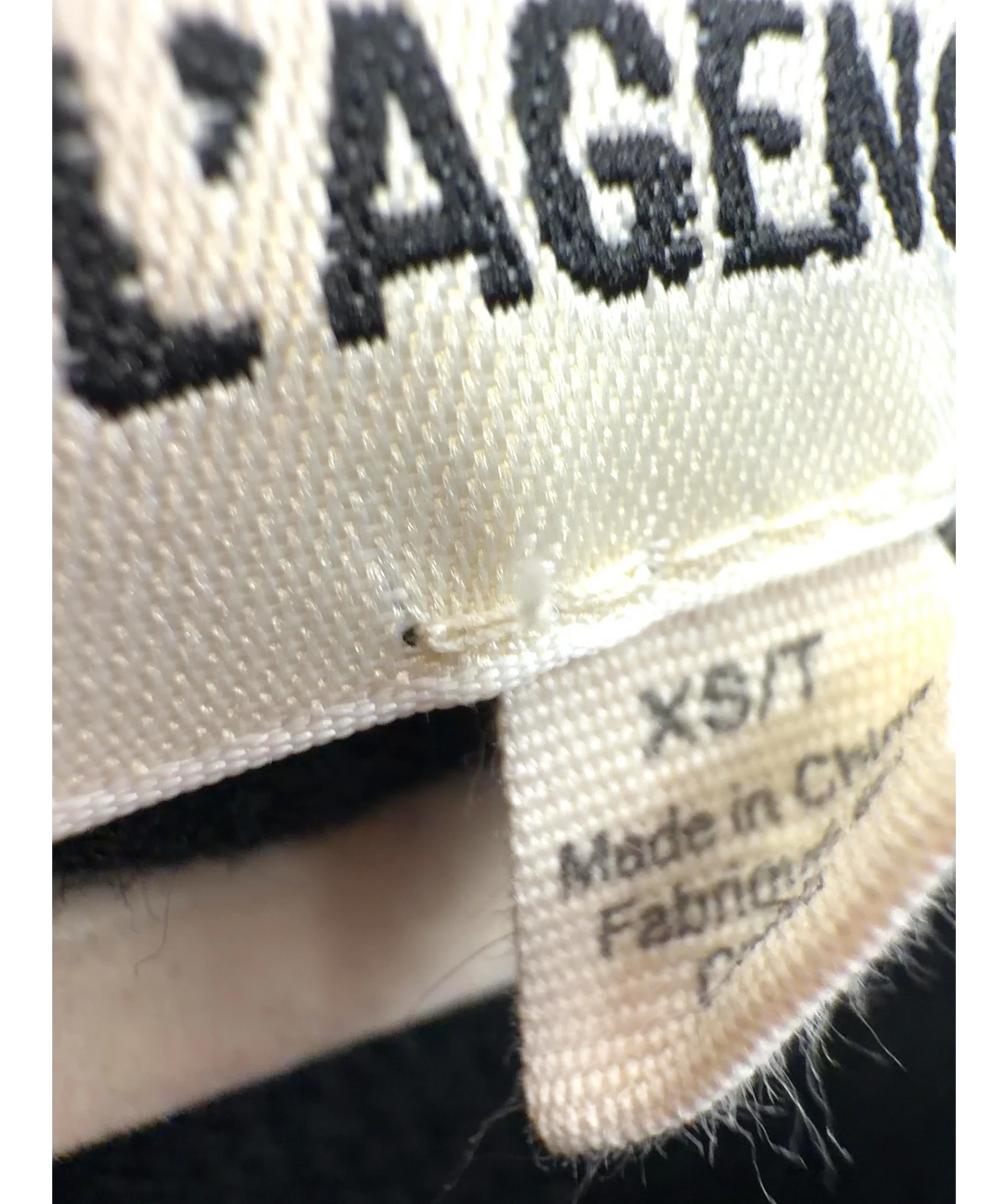 L'agence Black Colour, size UK XS — care label