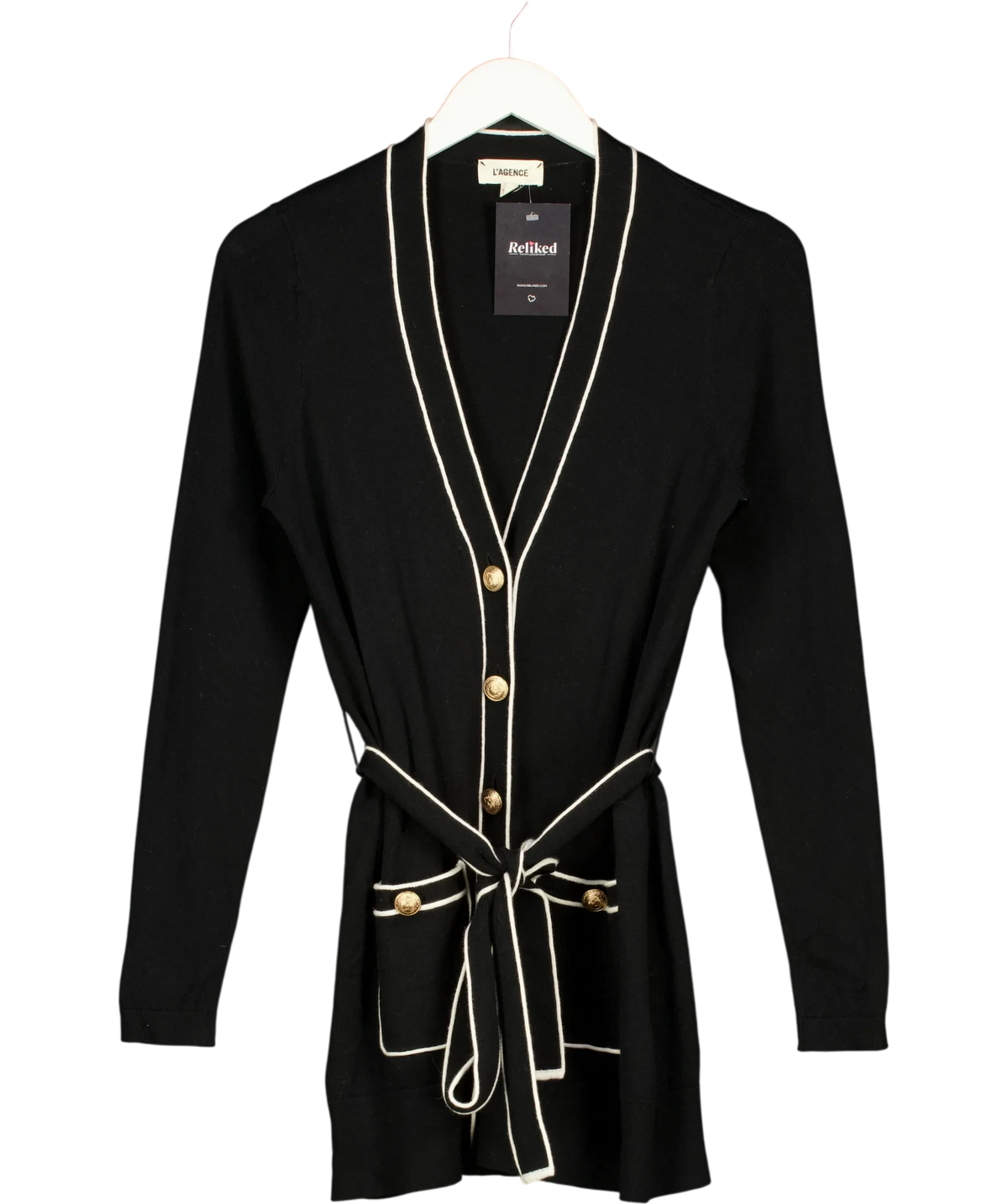 L'agence Black Colour, size UK XS — front