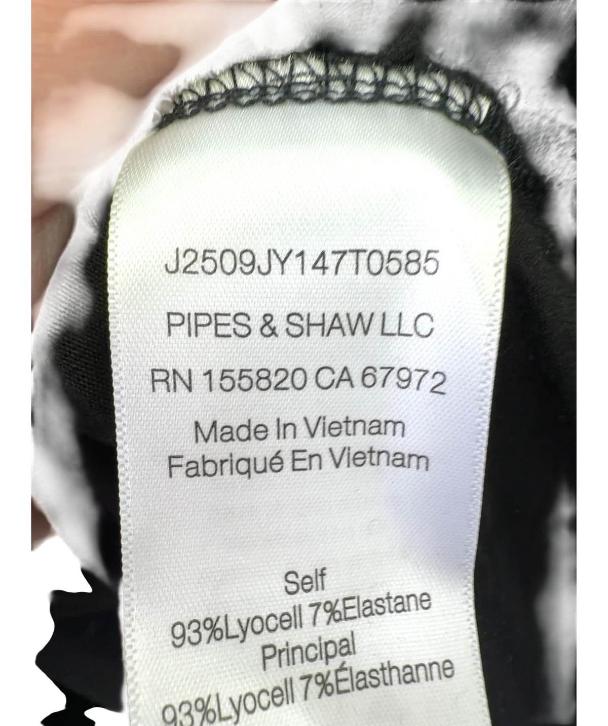 Veronica Beard Black Colour, size UK S — fabric detail