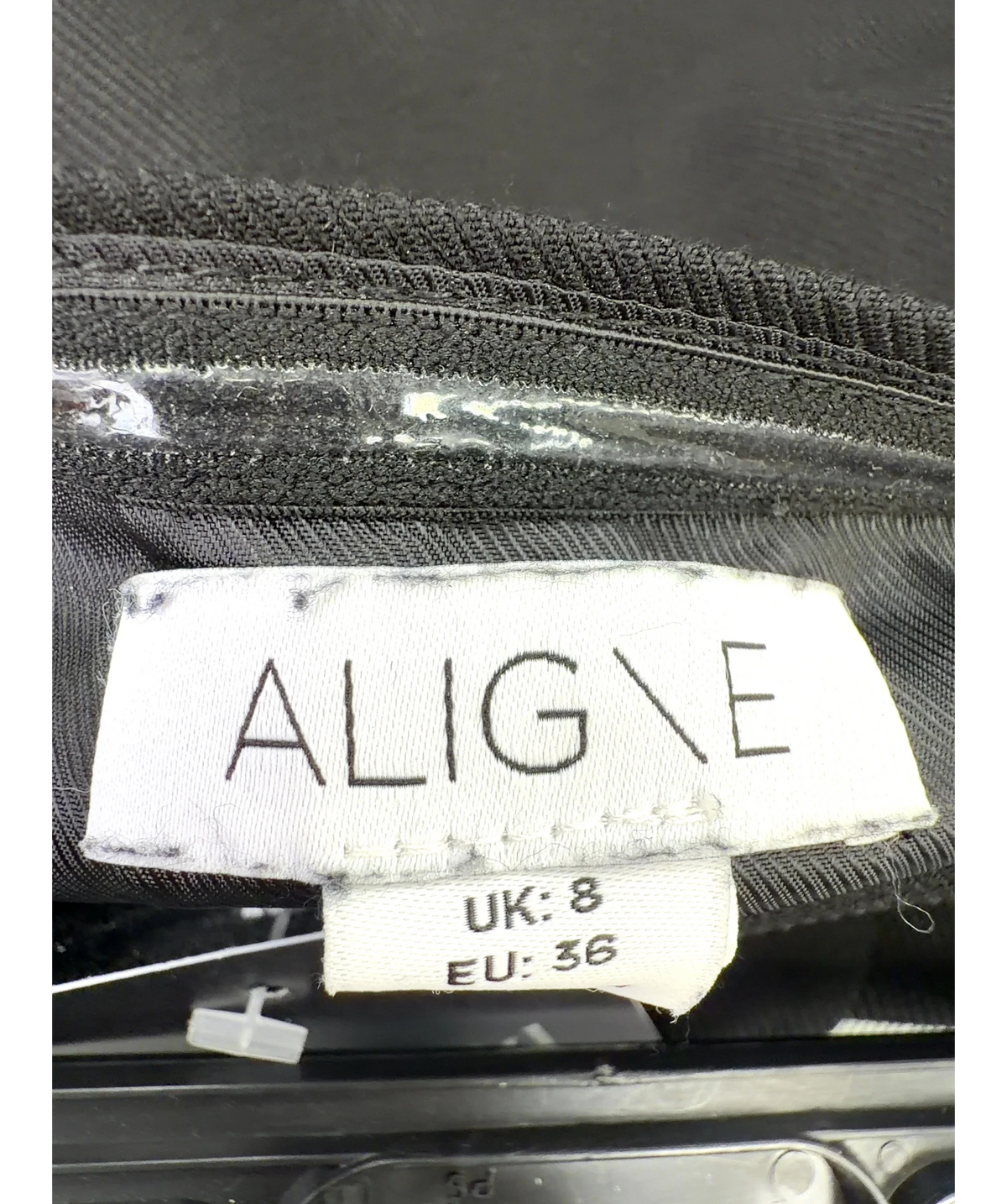 Aligne Black Ken Corset Top, size UK 8 — detail