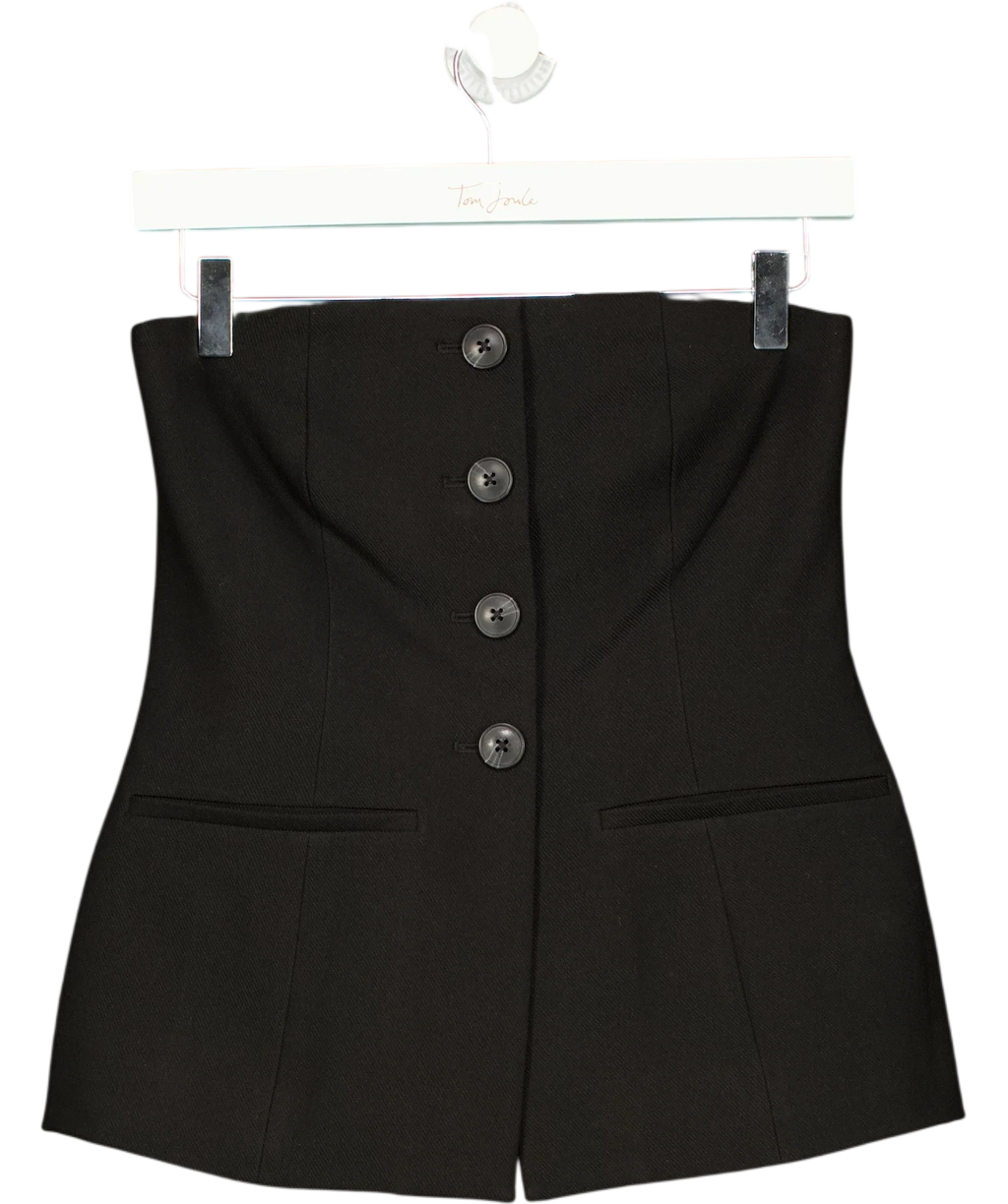 Aligne Black Ken Corset Top, size UK 8 — front