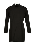 Lovers + Friends Black mock-neck bodycon dress, size UK S — front