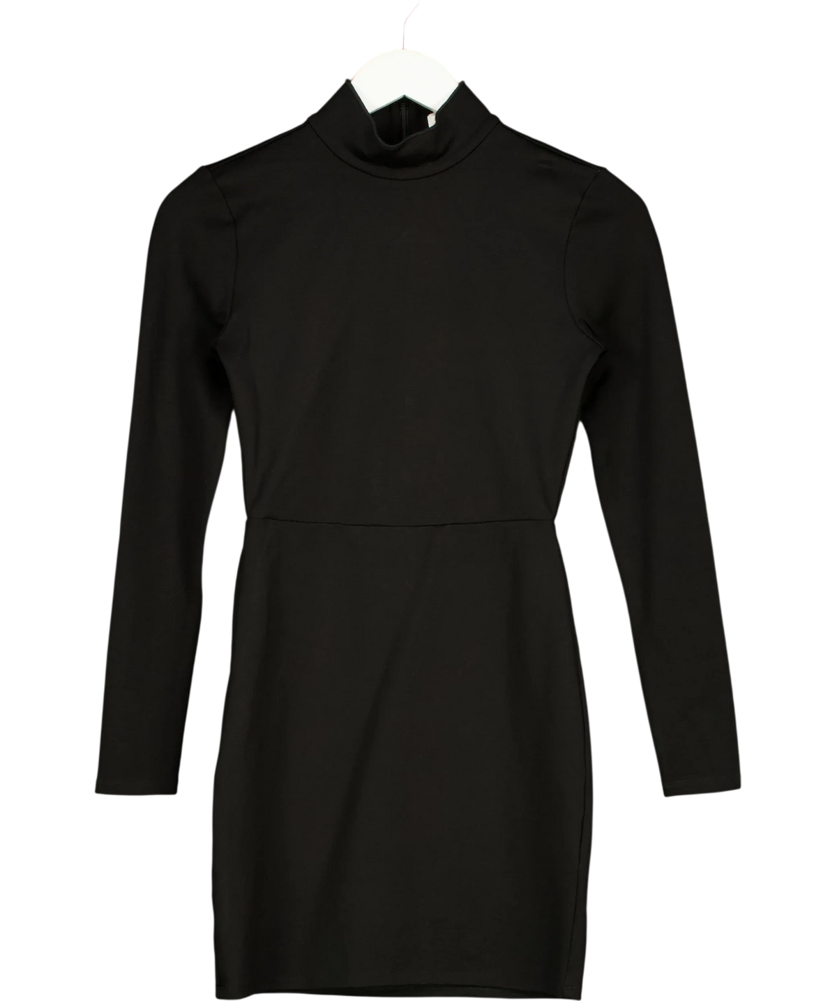 Lovers + Friends Black mock-neck bodycon dress, size UK S — front