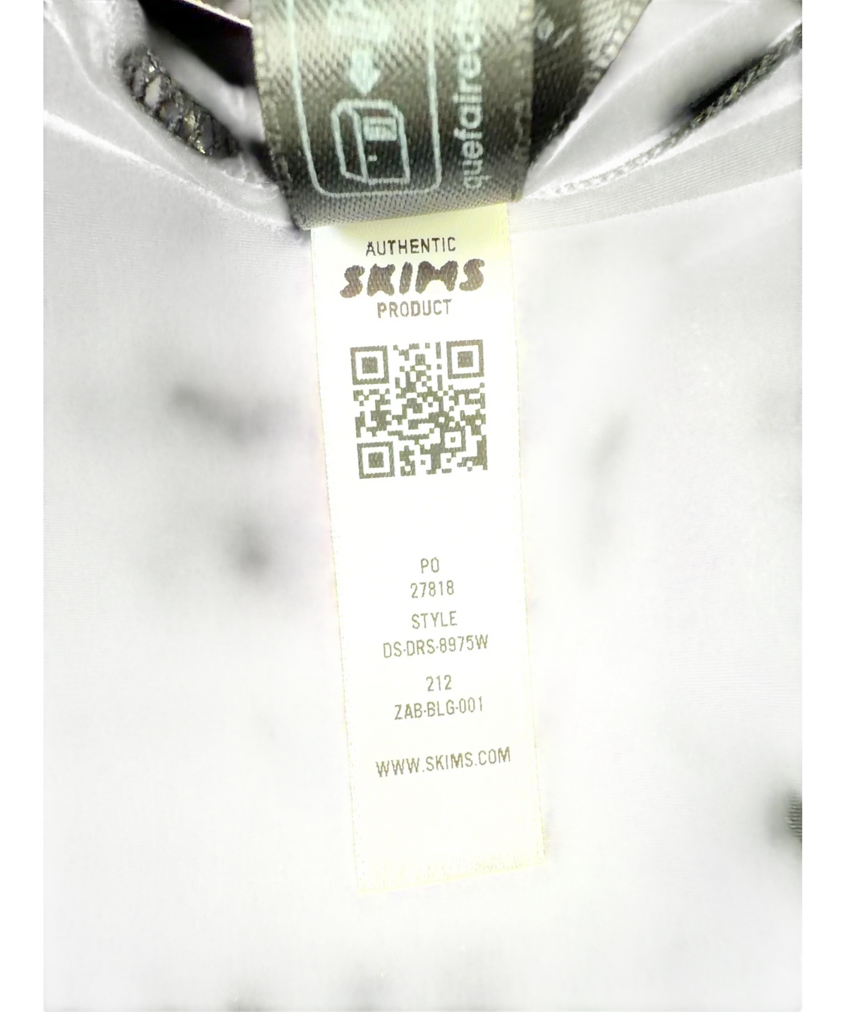 SKIMS Black Milky Sheer High Neck Midi Dress, size UK XS — fabric detail