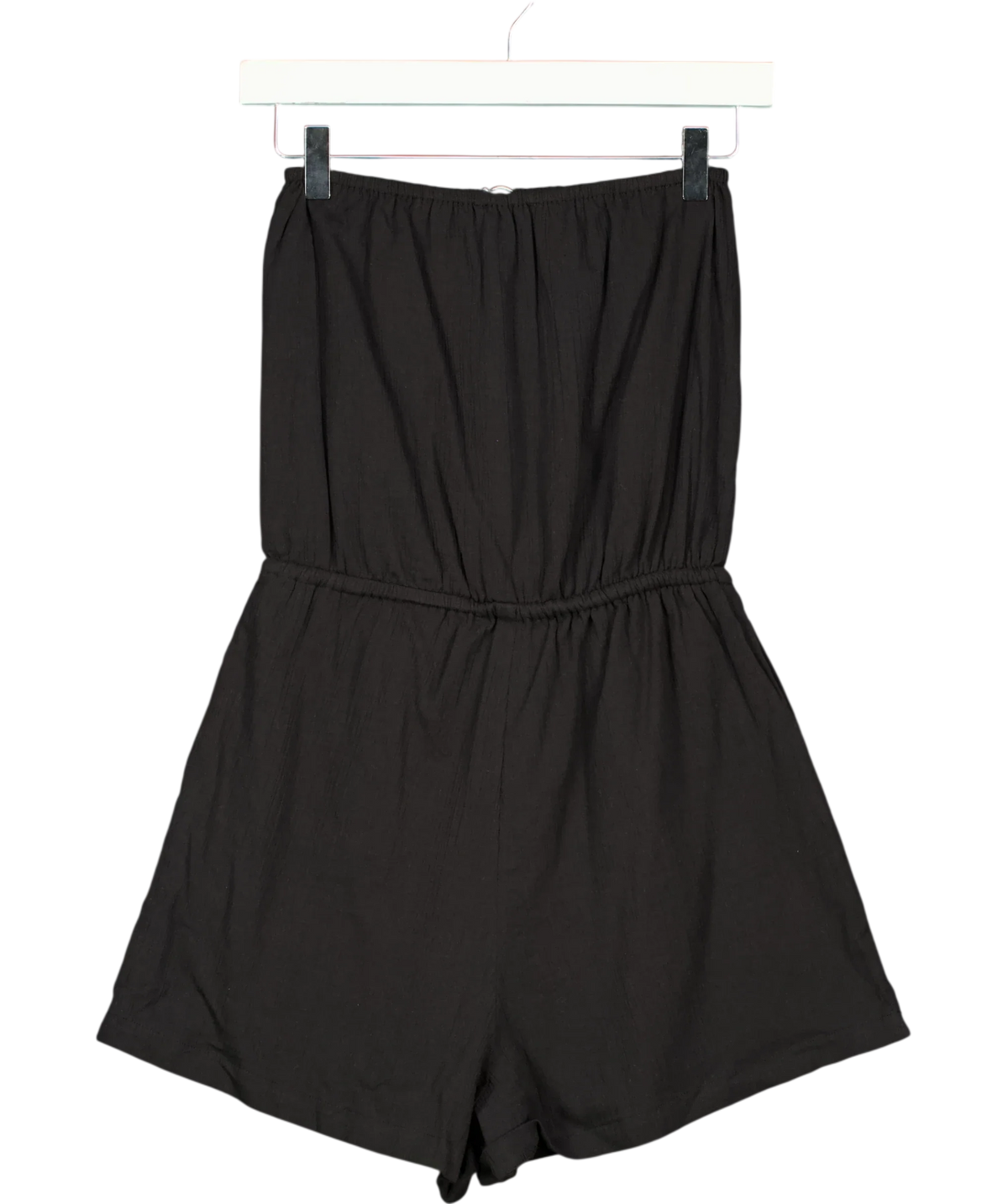Seafolly Black crinkle playsuit, size UK XS — back