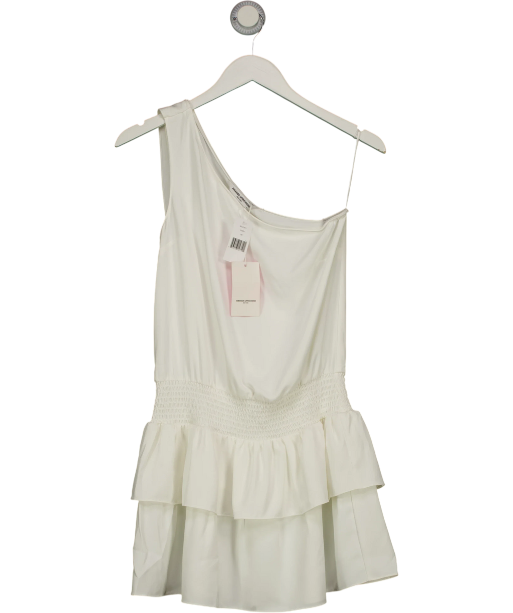 Amanda Uprichard White McKinley Mini Dress, size UK XS — front