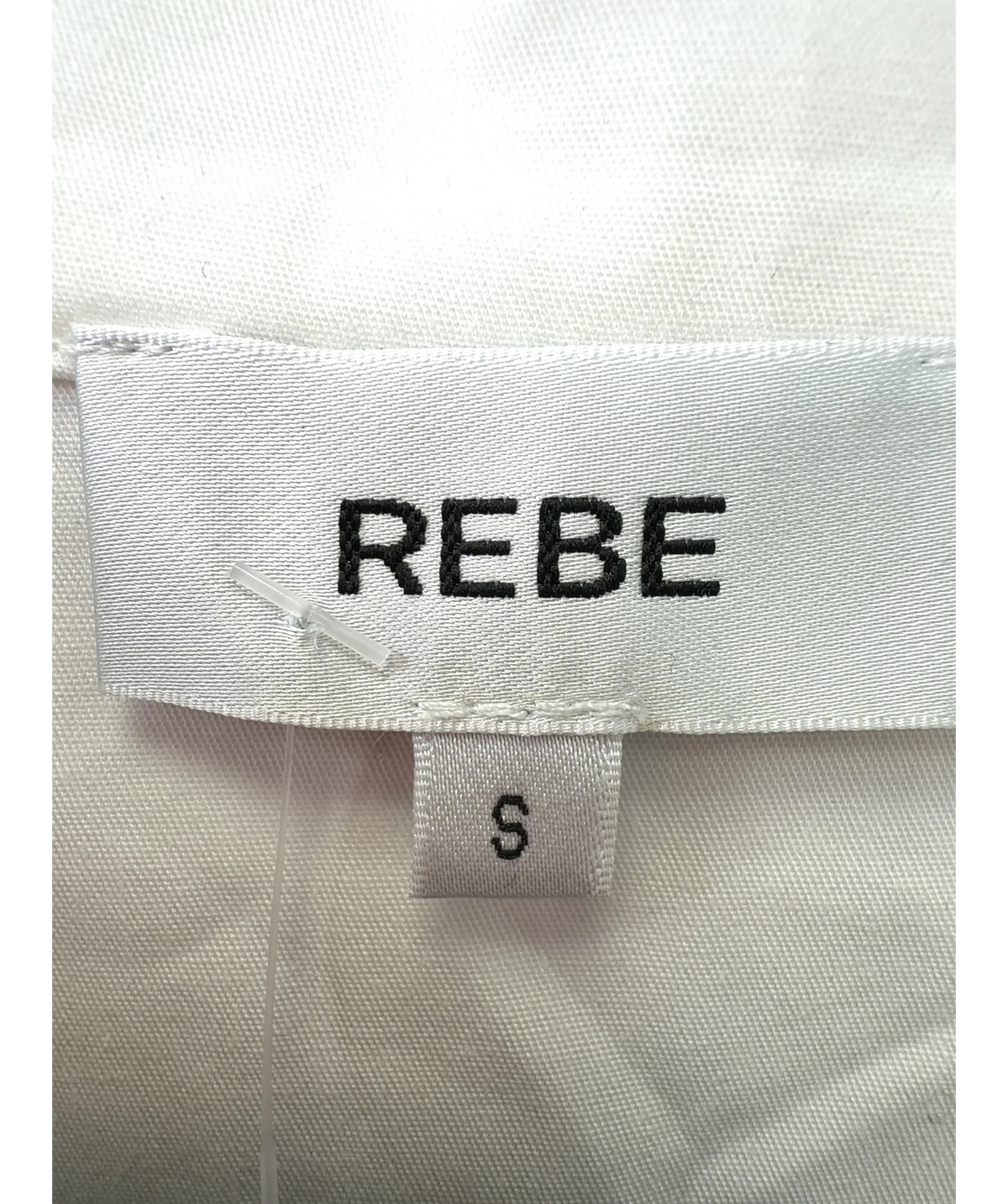 REBE White Piped Shirt, size UK S — care label