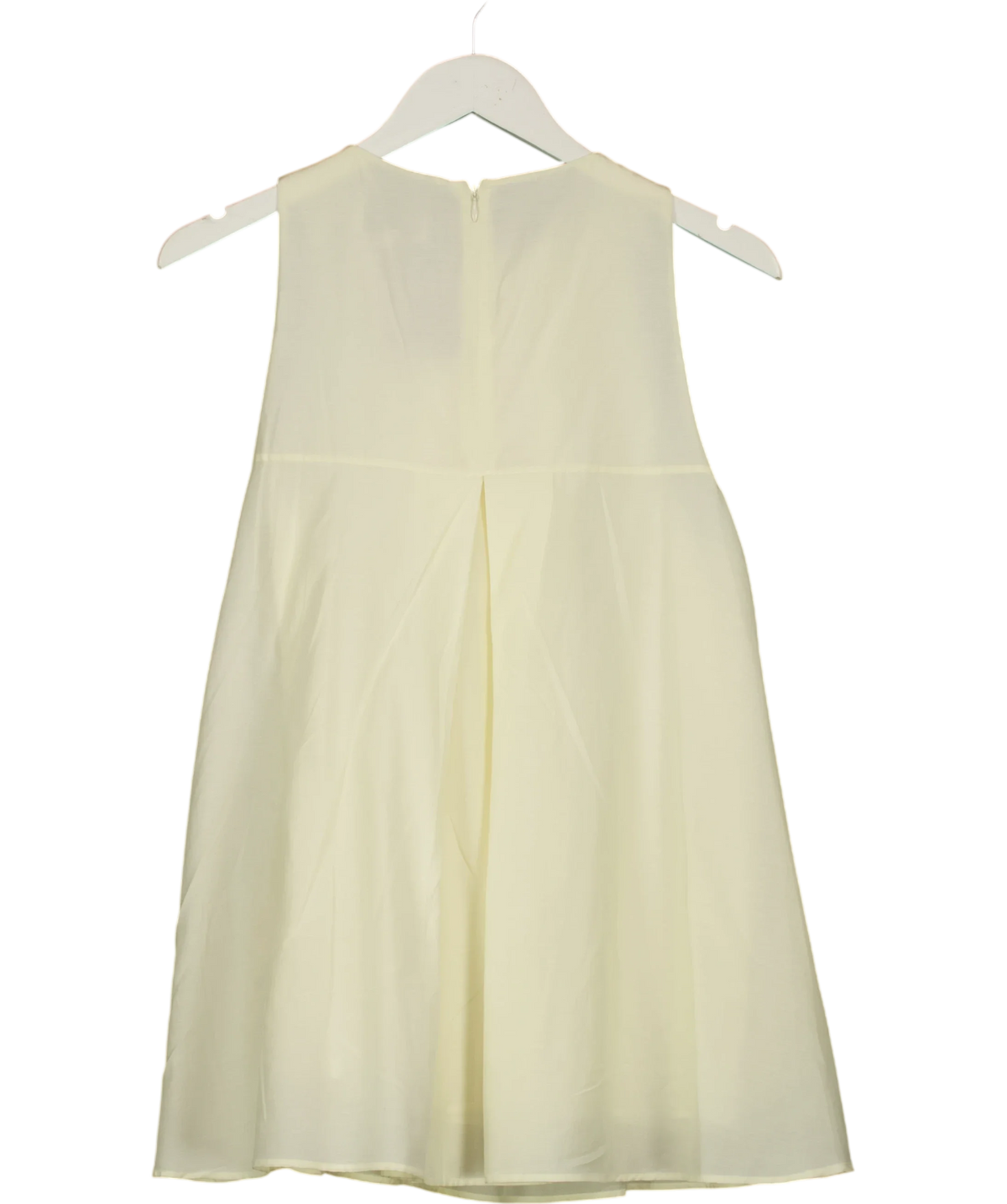 Loulou De Saison Cream LIAO Flaring Gathered Top, size UK M — back