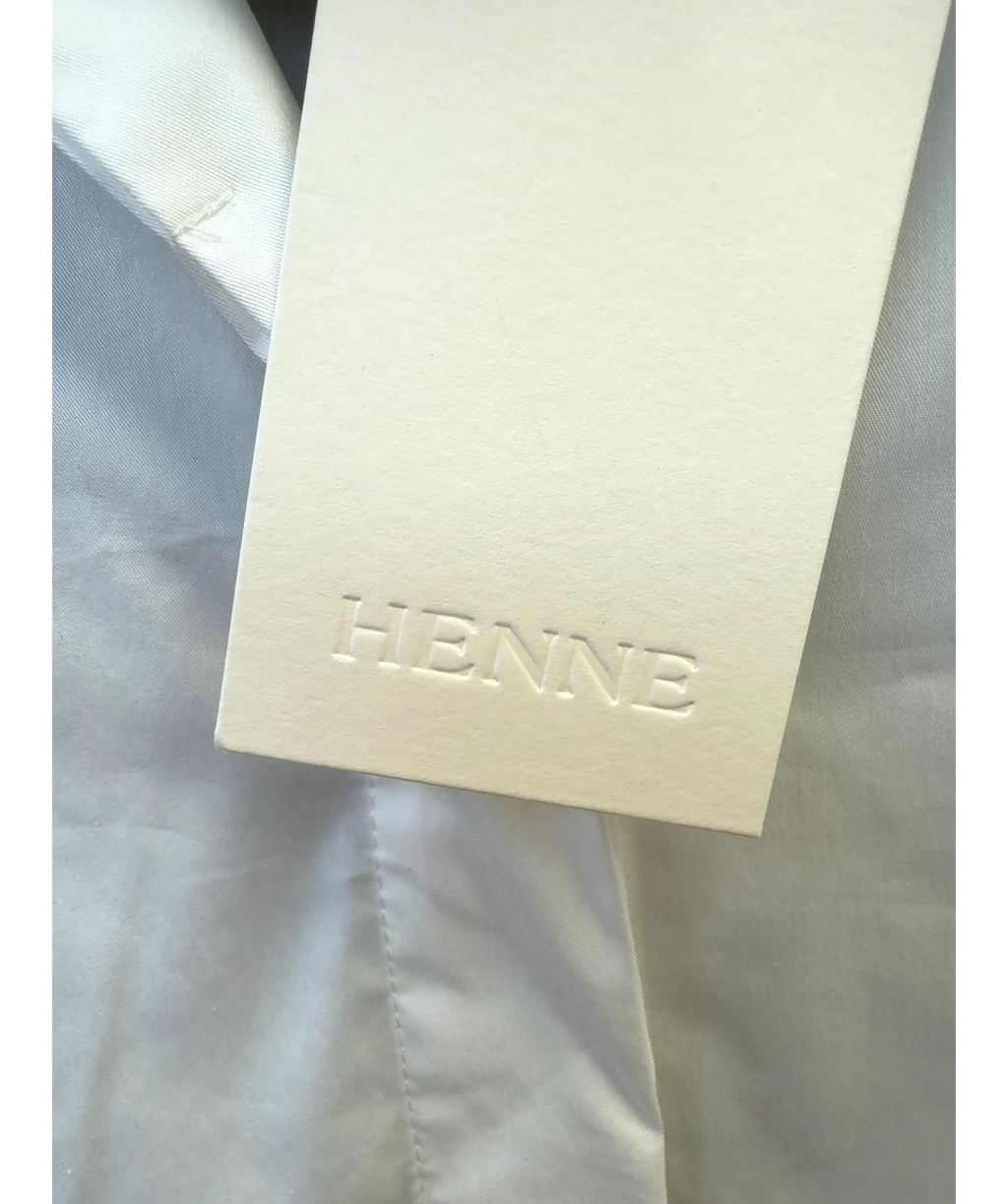 HENNE White Revanna Shirt, size UK 8 — detail