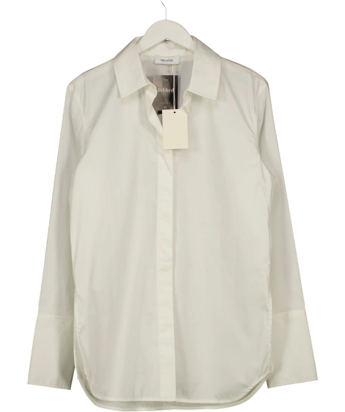 HENNE White Revanna Shirt, size UK 8 — front
