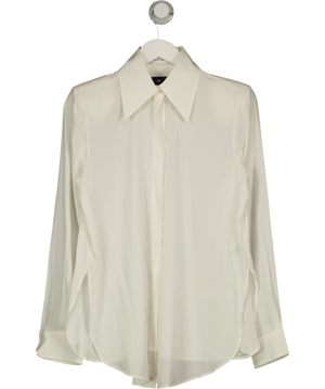 Scanlan Theodore Relaxed Silk Shirt White UK 8