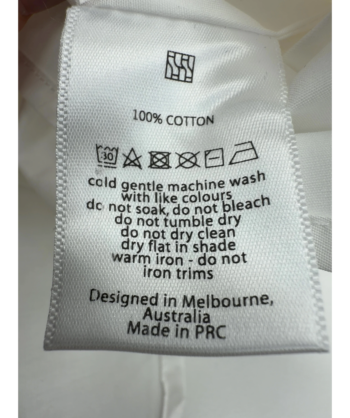 HENNE White Adriano Shirt, size UK 8 — label