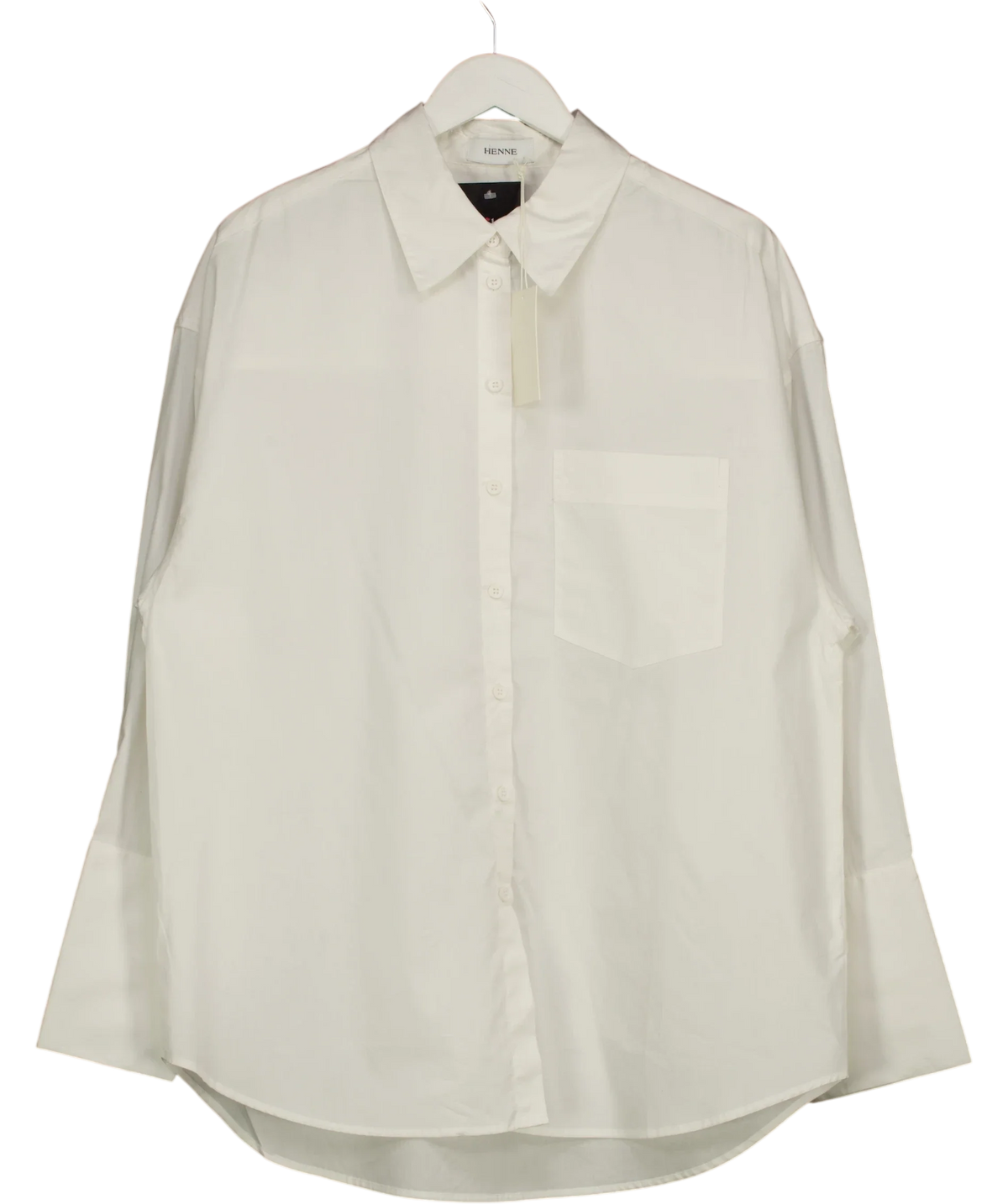 HENNE White Adriano Shirt, size UK 8 — front