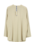 ATELIER NINETY FIVE Beige Relaxed-Fit Long-Sleeve Jersey Top, size UK S — front