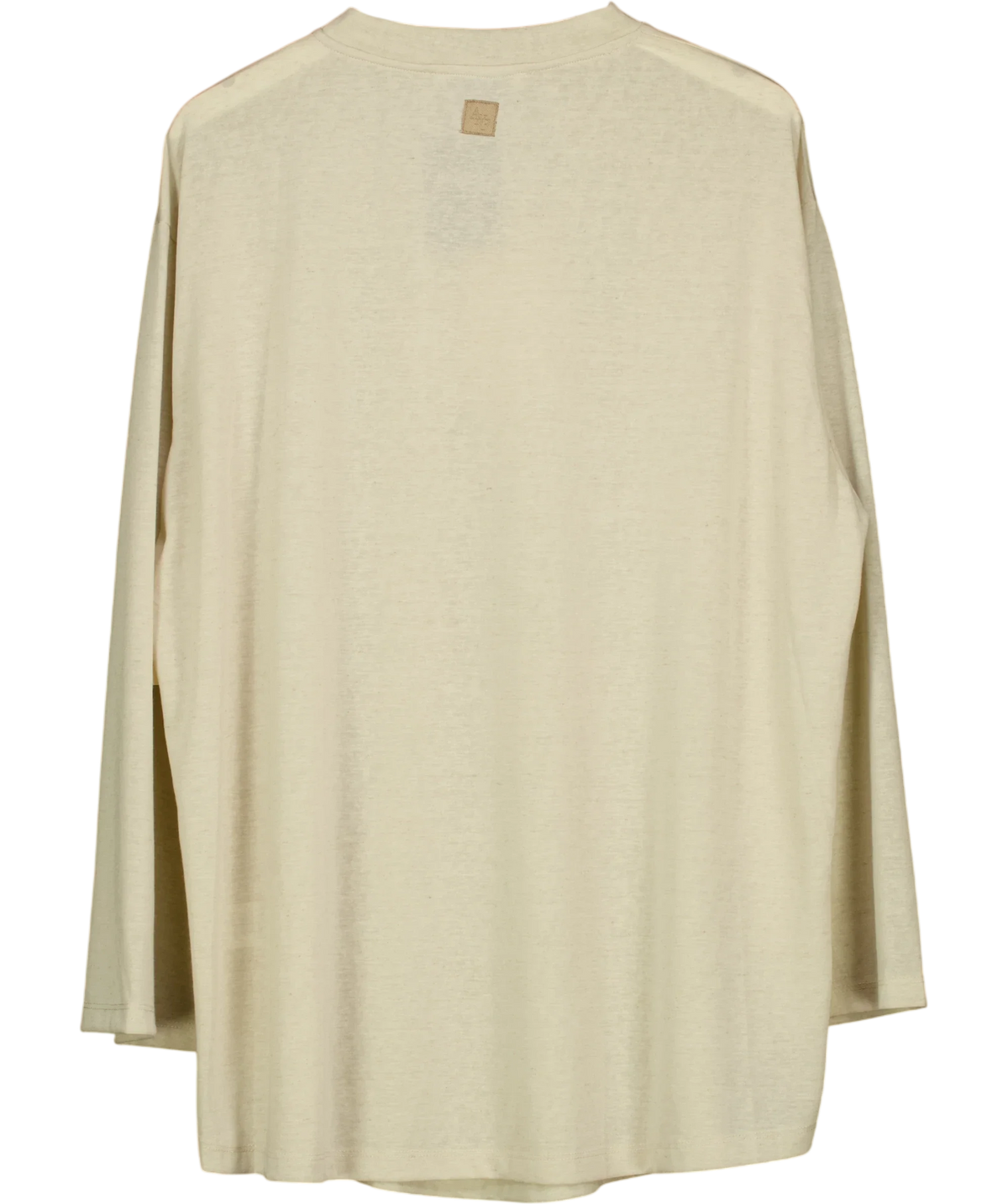 ATELIER NINETY FIVE Beige Relaxed-Fit Long-Sleeve Jersey Top, size UK S — back