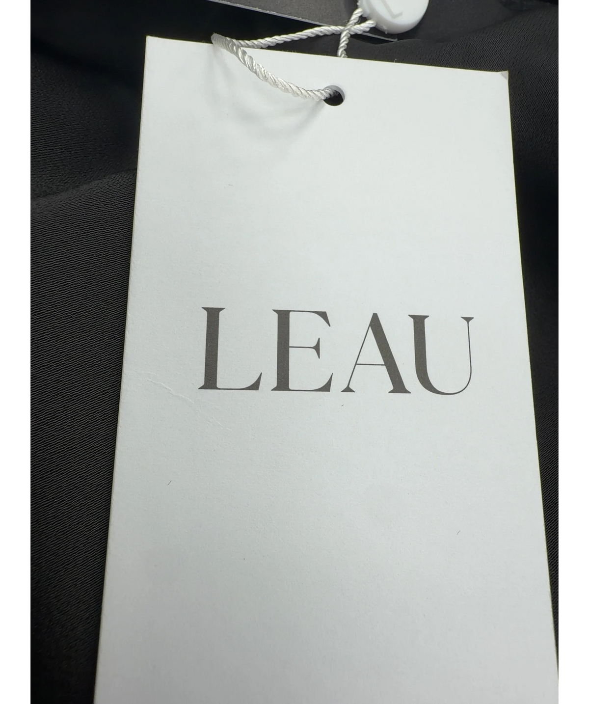 Leau Black Suri Satin Racerback Top - Black, size UK S — detail