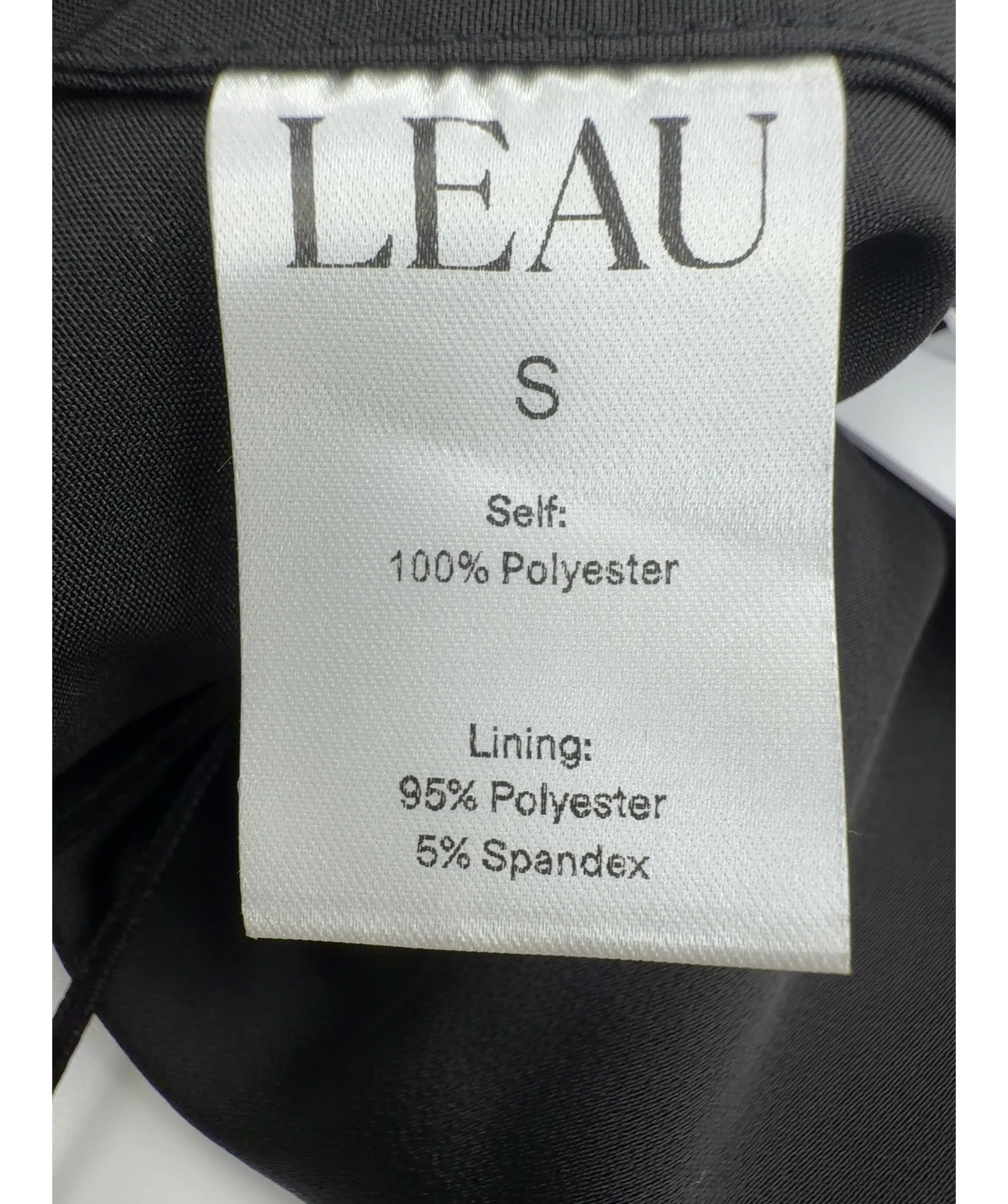 Leau Black Suri Satin Racerback Top - Black, size UK S — label
