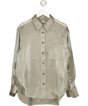 Reformation Will Oversized Sheer Shirt Grey UK S