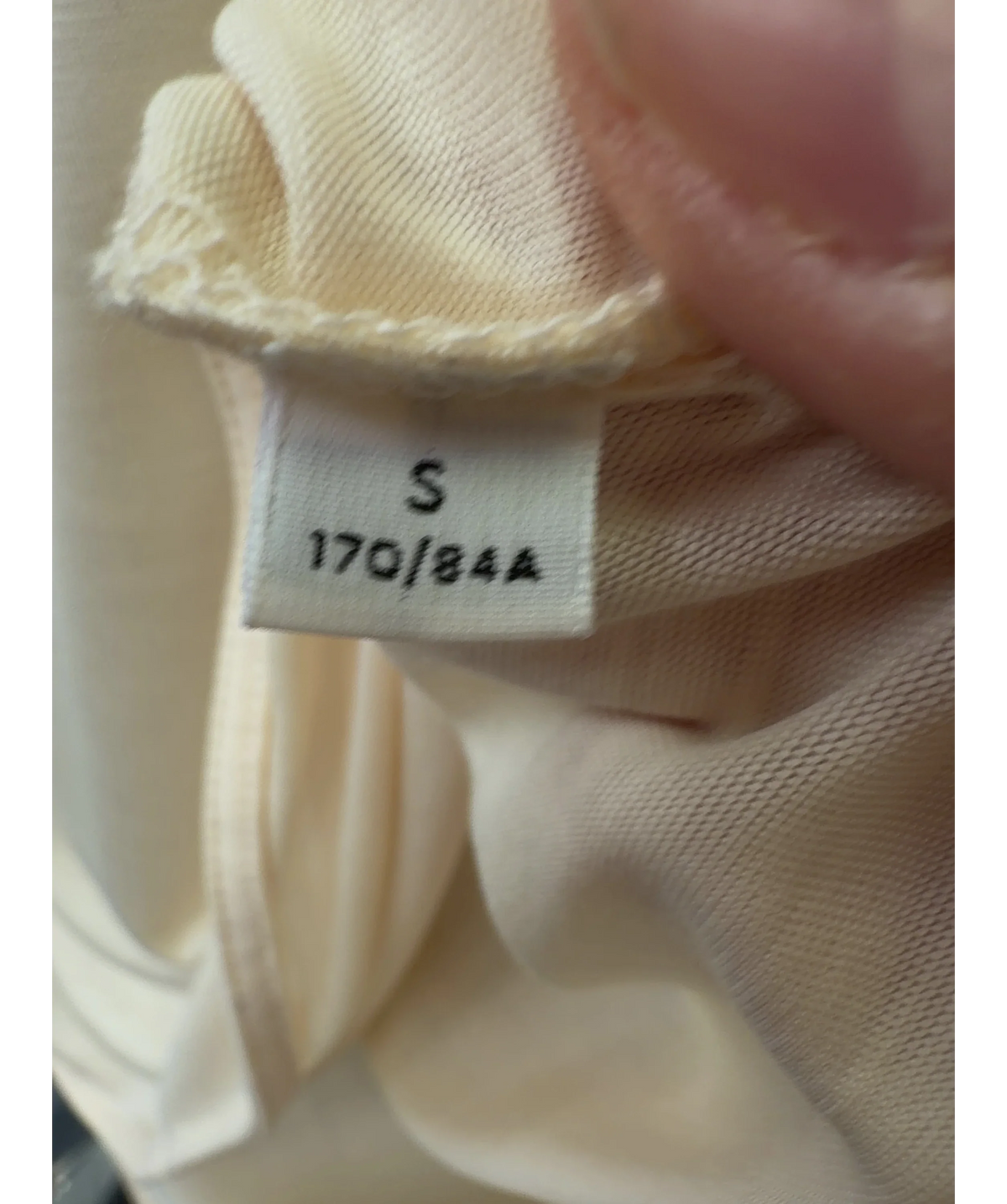 Dagmar Cream Sleeveless Top, size UK S — care label