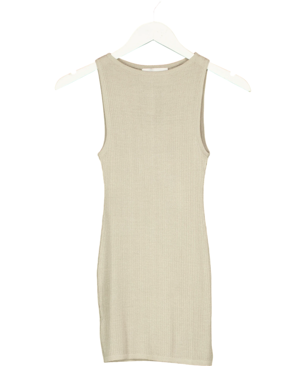 NAMI beige ribbed tank top, size UK S — front