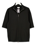 REBE Black Cotton Zip Sweater, size UK S — front