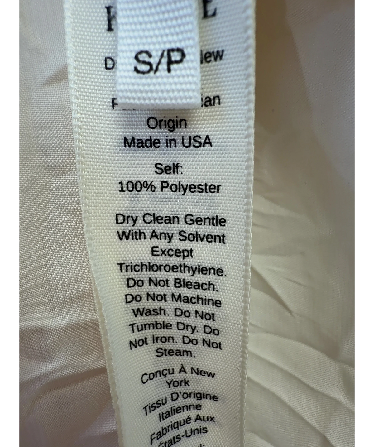 Khaite Cream Colour, size UK S — label