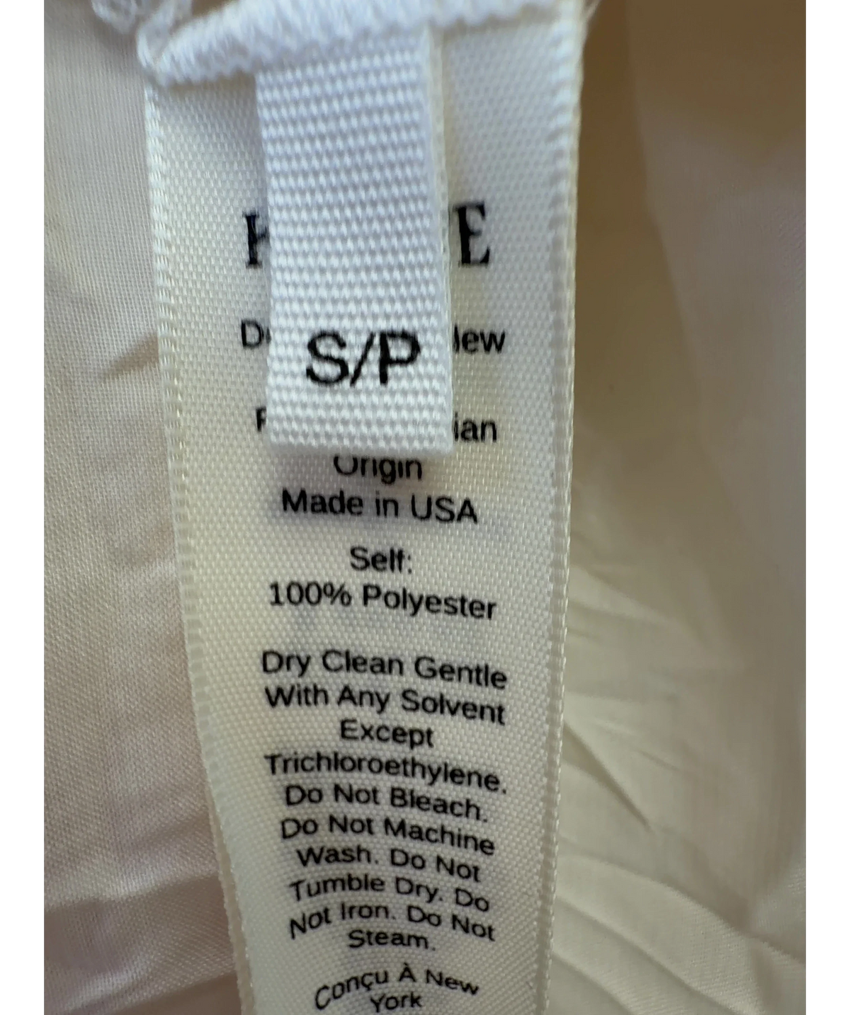 Khaite Cream Colour, size UK S — care label