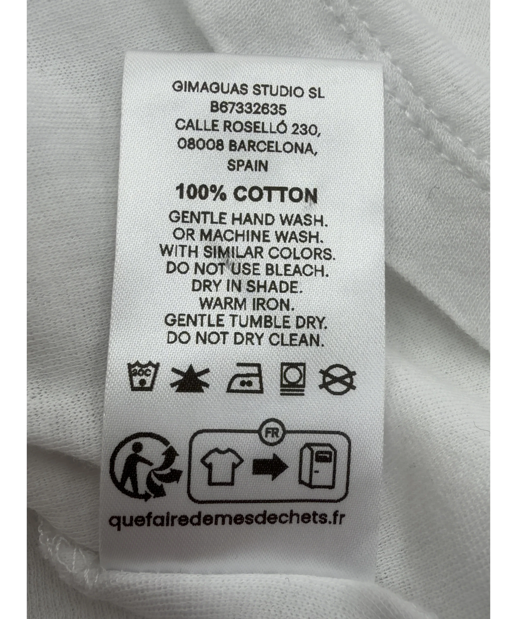 Gimaguas White Maura Top, size UK S — label