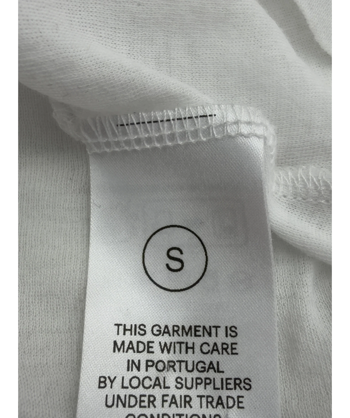 Gimaguas White Maura Top, size UK S — care label