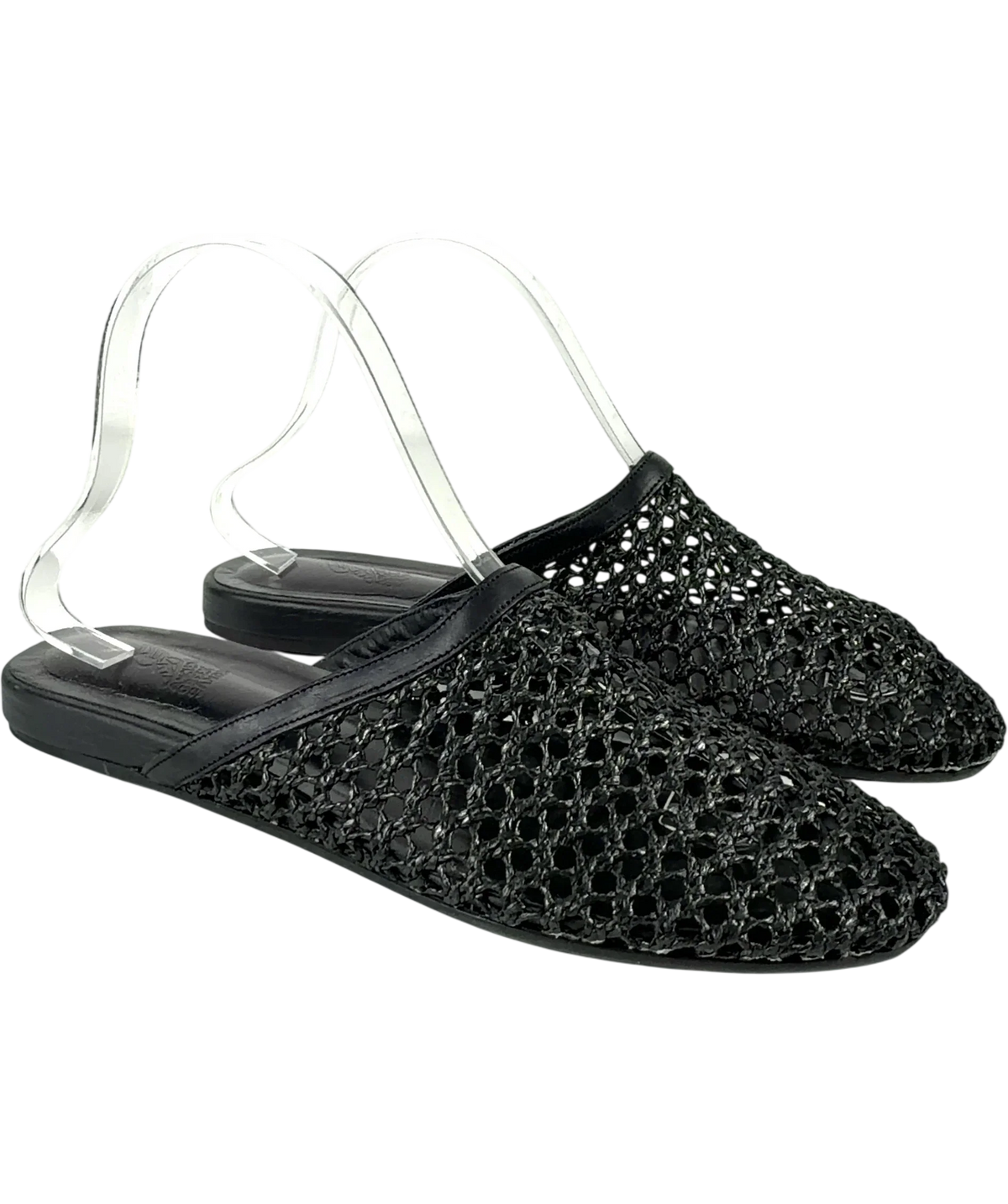 Ancient Greek Sandals Black The Slipper, size UK 7 EU 40 👠 — front