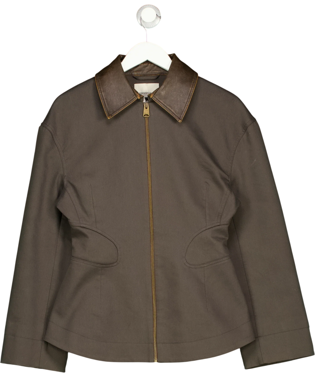 MYBESTFRIENDS Brown Brown Trucker Jacket, size UK 8 — front