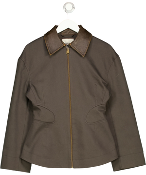 MYBESTFRIENDS Brown Coated Structured  Jacket UK 8