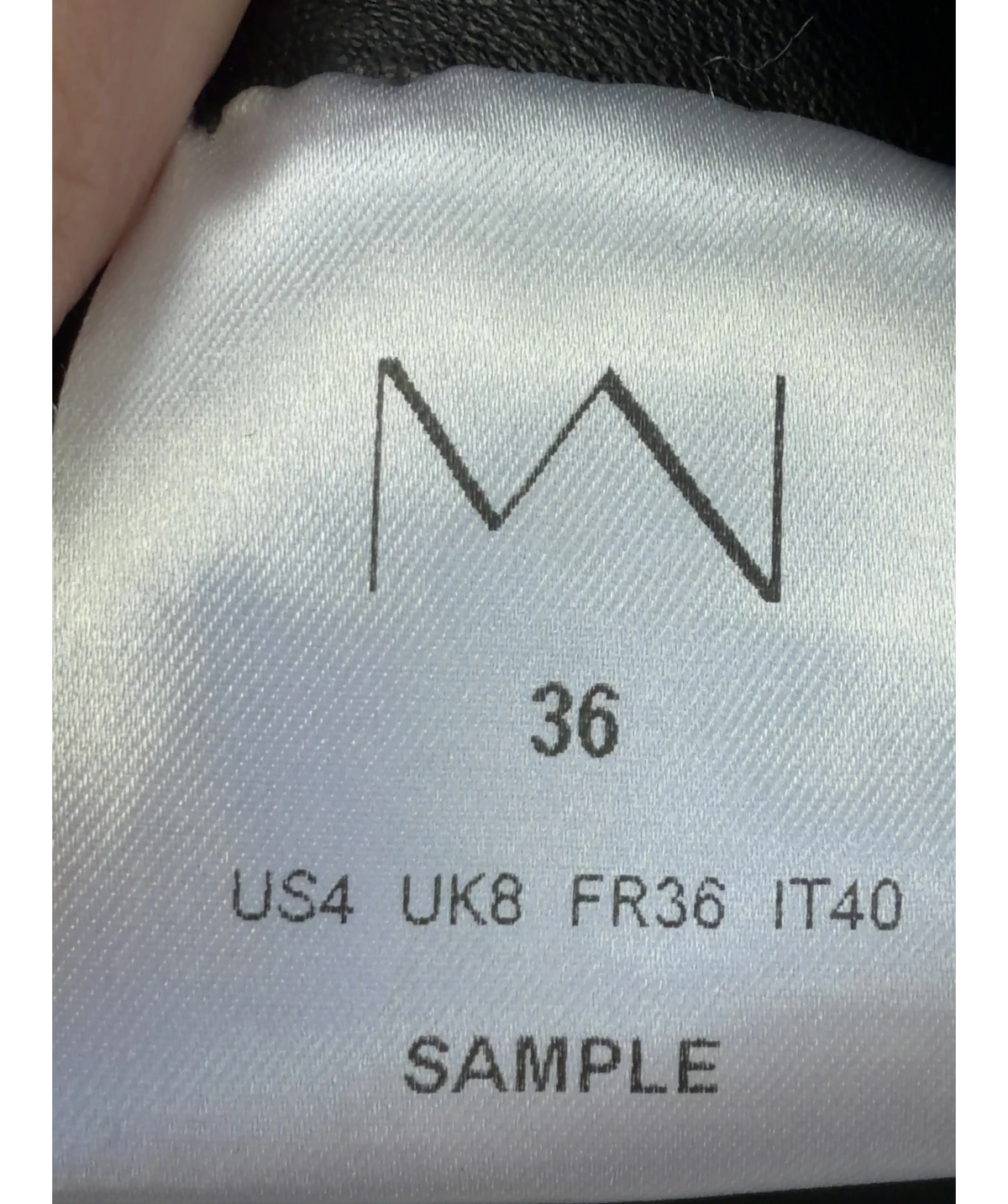 THE MANNEI Black Patras Leather Shirt / Jacket, size UK 8 — care label
