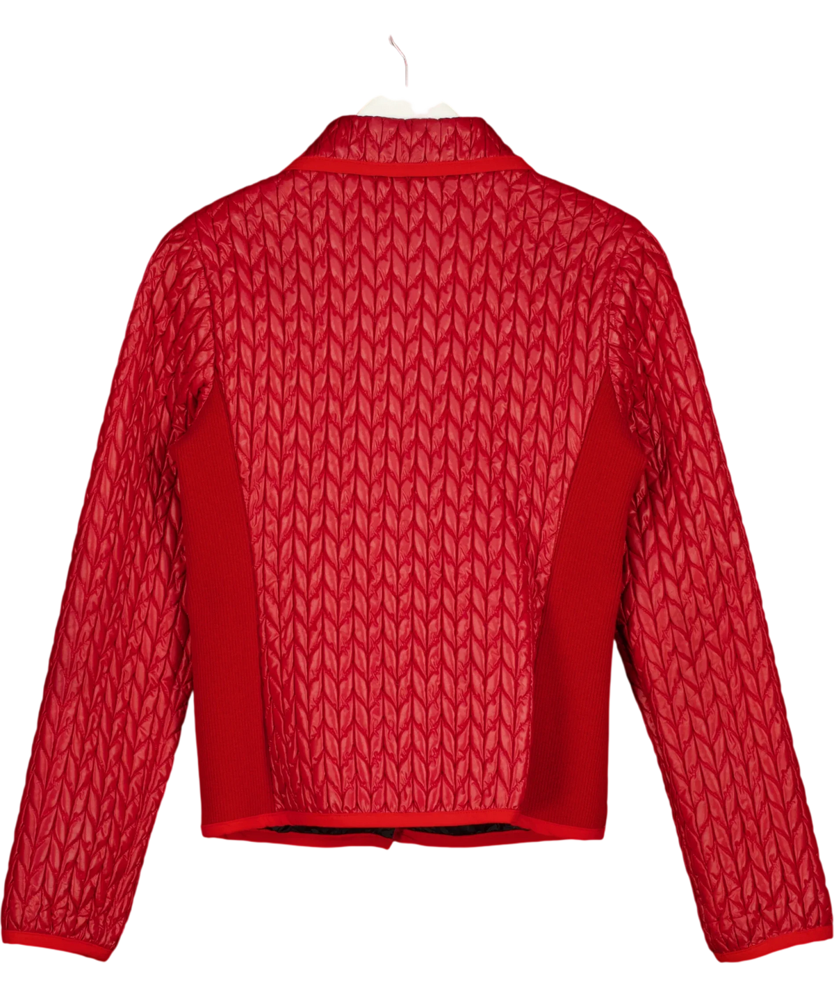 Prada Red Red Quilted Jacket, size UK 8 — back