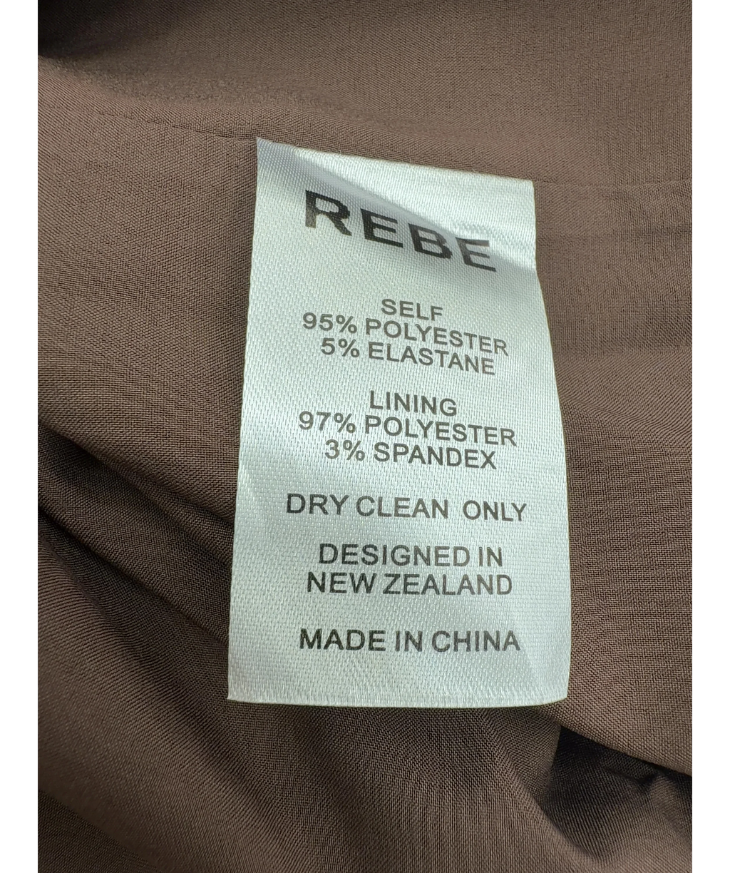 REBE Brown Aveline Gown, size UK S — label