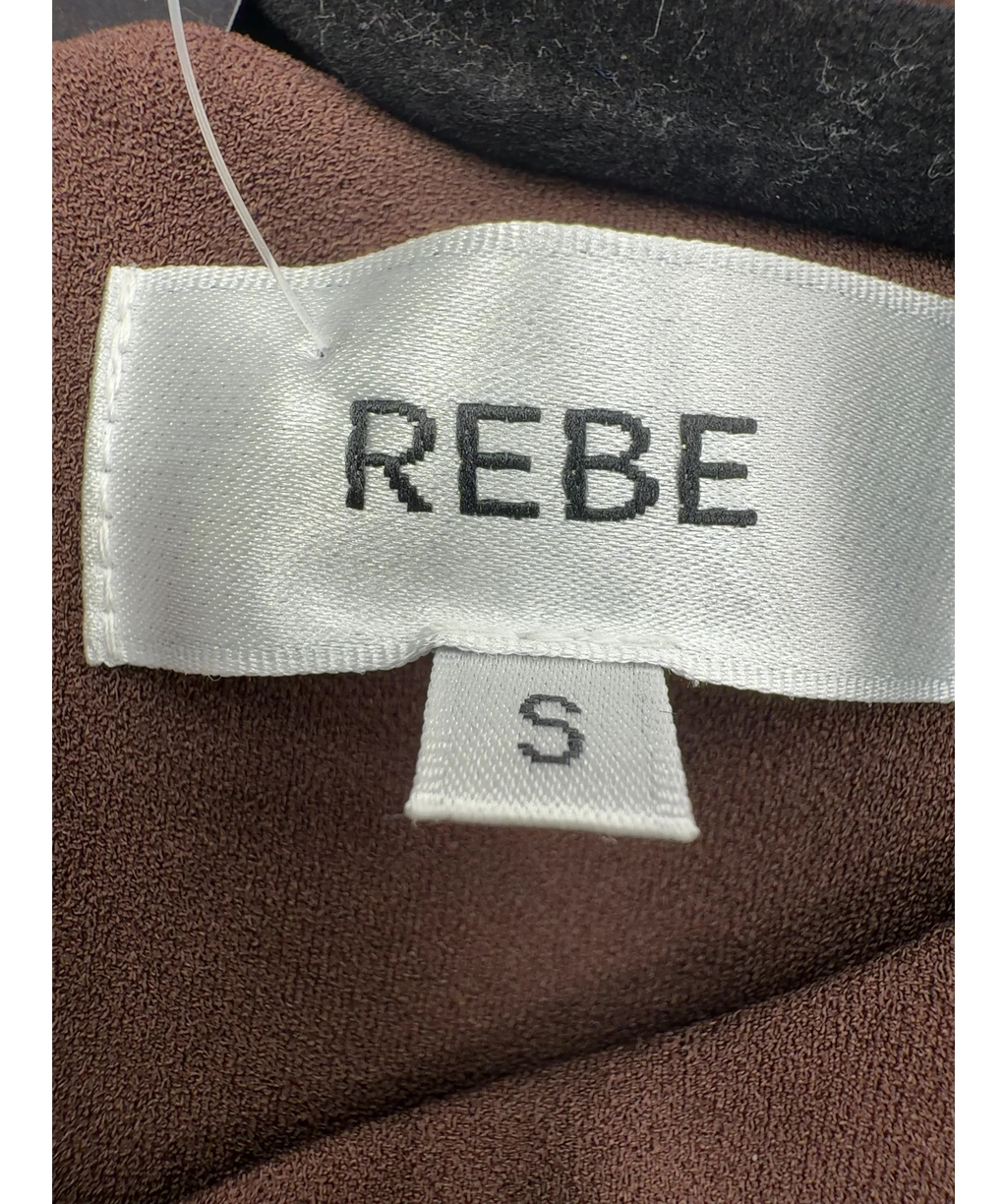REBE Brown Aveline Gown, size UK S — care label