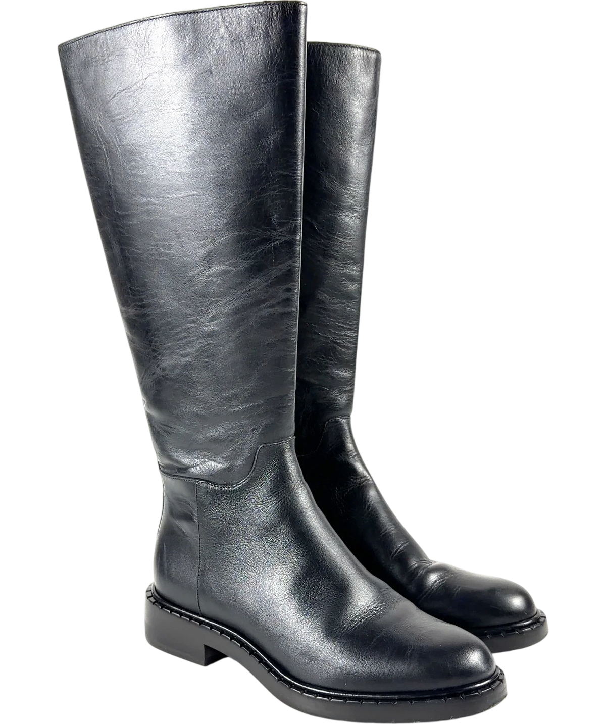 Reformation Black Nancy Knee Boot, size UK 5 EU 38 👠 — front